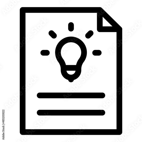 Idea Document Flat Icon Isolated On White Background