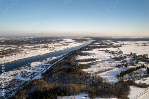 Winter river of Nemunas in Lithuania © Justinas