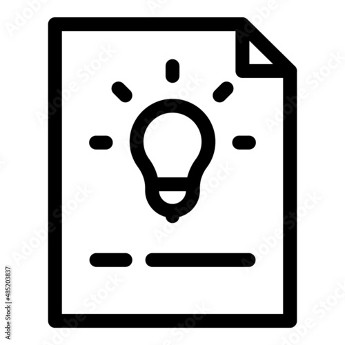 Idea Document Flat Icon Isolated On White Background