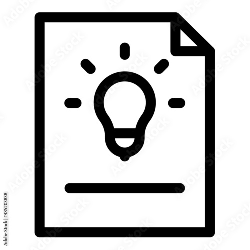 Idea Document Flat Icon Isolated On White Background
