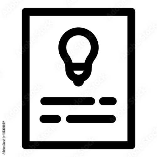 Idea Document Flat Icon Isolated On White Background