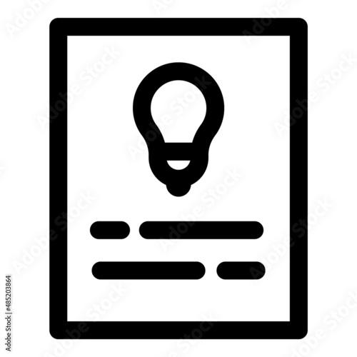 Idea Document Flat Icon Isolated On White Background