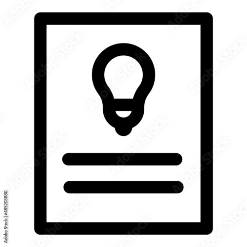 Idea Document Flat Icon Isolated On White Background