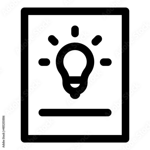 Idea Document Flat Icon Isolated On White Background