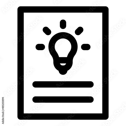 Idea Document Flat Icon Isolated On White Background