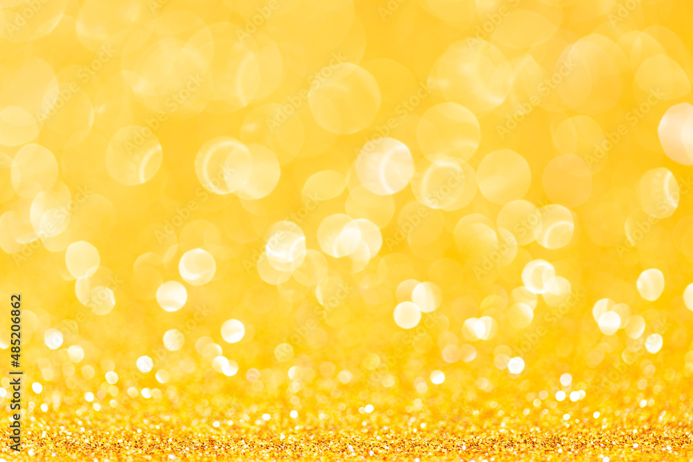 Yellow Glitter Stock Photo - Download Image Now - 2018, Abstract