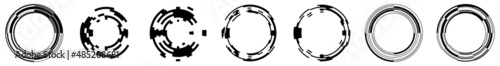 Abstract GUI, UI geometric circle element