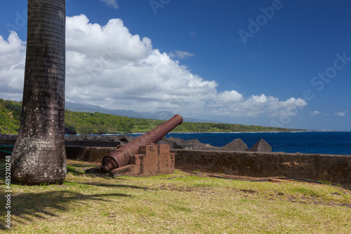 Canon sur cote ocean indien la Reunion