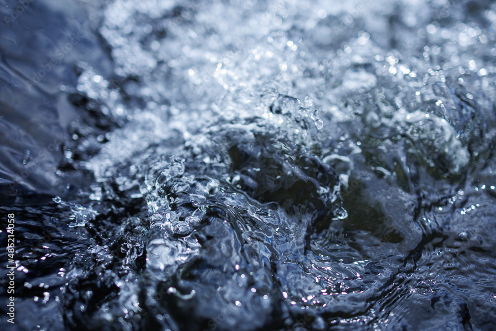 Flowing blue fresh water Flowing blue fresh water