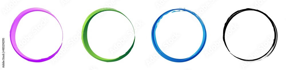 Grungy, grunge, textured circles, rings set. Circular smear, smudge paint effect. Circular paintbrush, brushstroke vector Grungy, grunge, textured circles, rings set. Circular smear, smudge paint effect. Circular paintbrush, brushstroke vector