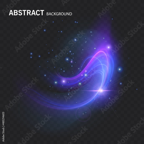 Abstract neon wave. Bright neon liquid. Elegant bright linear wave. Colorful sparkling background. Vector format