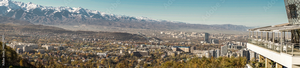 panorama of the mountains. Kazakhstan.Almaty.