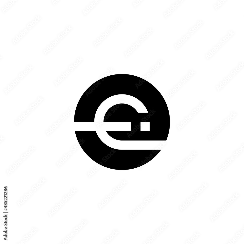 initial letter e circle logo vector initial letter e circle logo vector