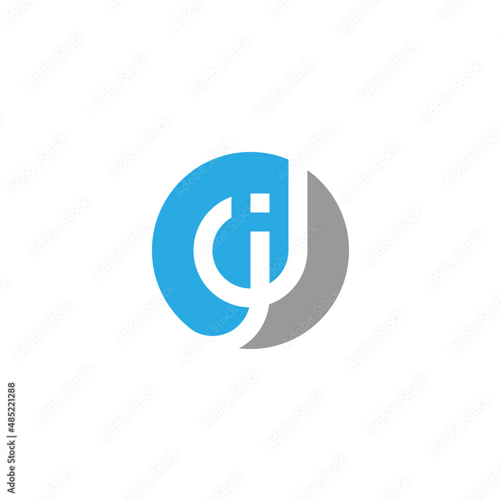 initial letter dj circle logo vector initial letter dj circle logo vector