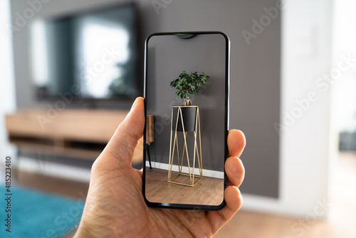 Bild auf Leinwand Virtual AR Mobile Phone App