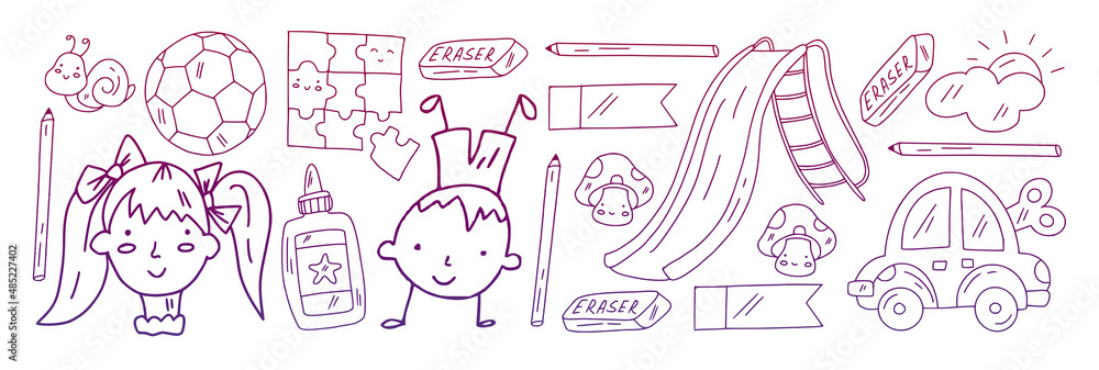 School, preschool, education. Creativity and imagination. Little children online education, e-learning. School, preschool, education. Creativity and imagination. Little children online education, e-learning.
