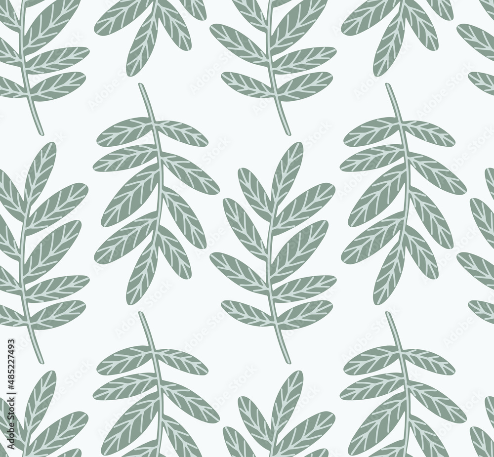Hand drawn leaf vector seamless pattern Hand drawn leaf vector seamless pattern