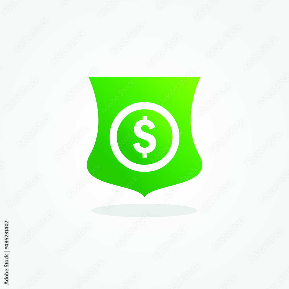 Dollar Money Secure icon vector for web, computer and mobile app Dollar Money Secure icon vector for web, computer and mobile app