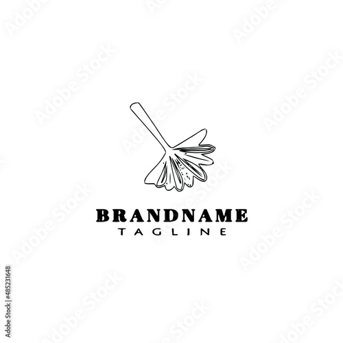 feather duster logo design template icon vector illustration