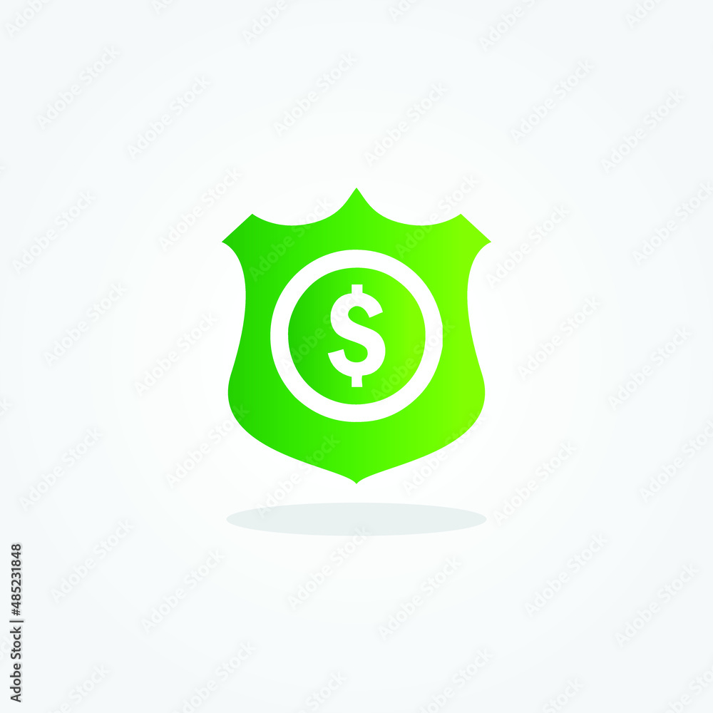 Dollar Money Secure icon vector for web, computer and mobile app Dollar Money Secure icon vector for web, computer and mobile app