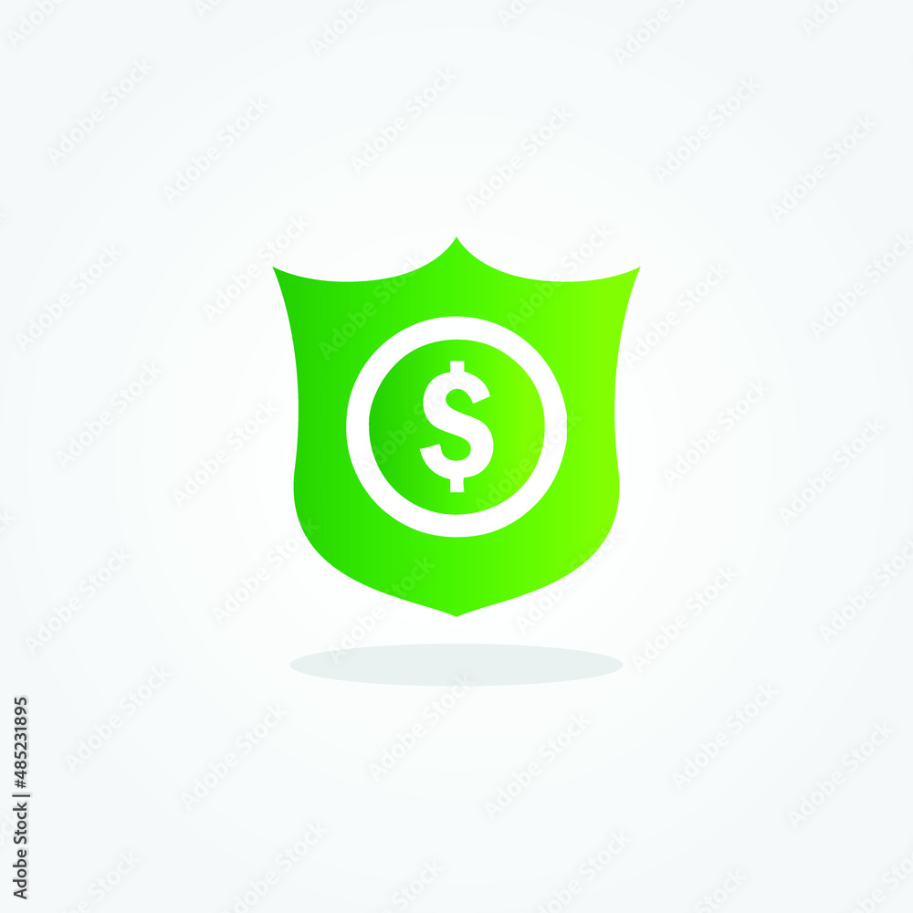Dollar Money Secure icon vector for web, computer and mobile app Dollar Money Secure icon vector for web, computer and mobile app