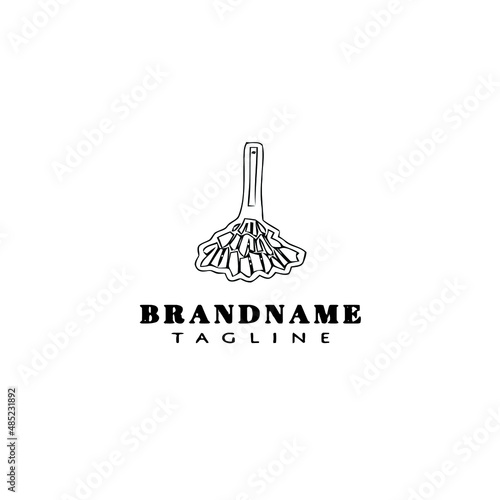 feather duster logo design template icon vector illustration