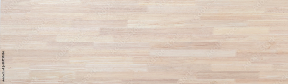 Fototapeta premium Pale brown wooden texture background, panorama long banner wood For aesthetic creative design