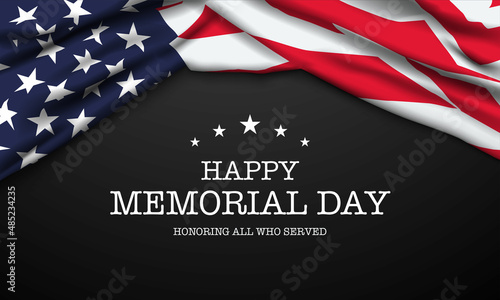 Memorial Day Background Design. Vector Illustration.