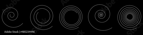 Spiral design element. Swirl, twirl, vortex, vertigo icon and symbol photo