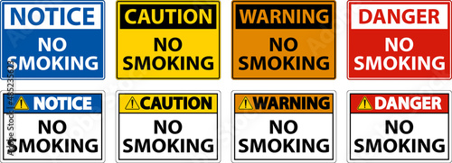 Danger No Smoking Symbol Sign On White Background