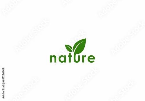 nature logo template in white background