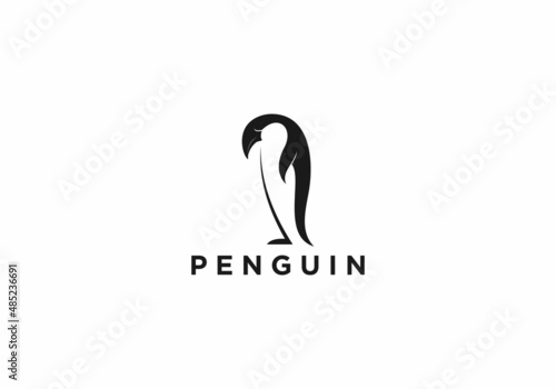 penguin logo template in white background