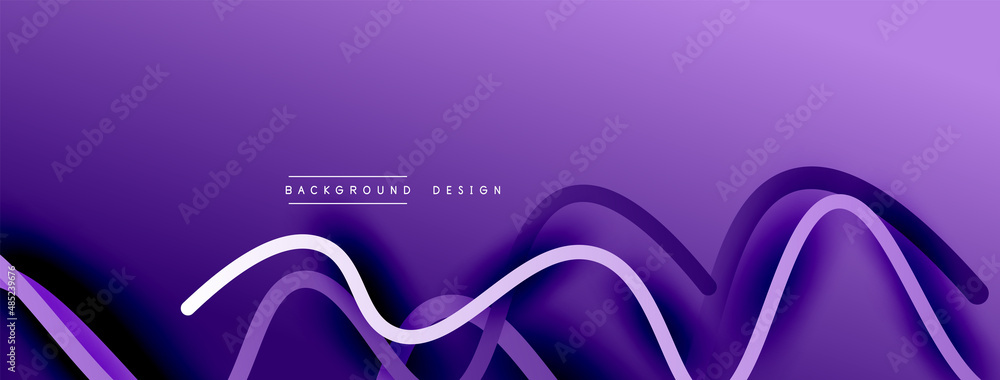 Abstract gradient background with wave line with shadow effect. Geometric composition. 3D shadow effects and fluid gradients Abstract gradient background with wave line with shadow effect. Geometric composition. 3D shadow effects and fluid gradients