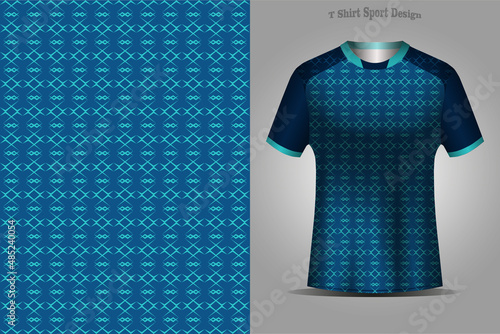 Soccer jersey design for sublimation. t-shirt sport design template, Soccer jersey mockup for football club. Fabric uniform front and back view