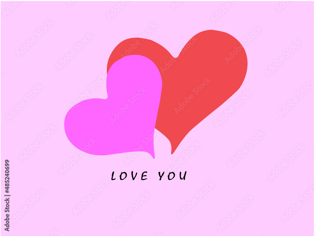 Valentine, card, decorative heart-shaped figure with more copy space