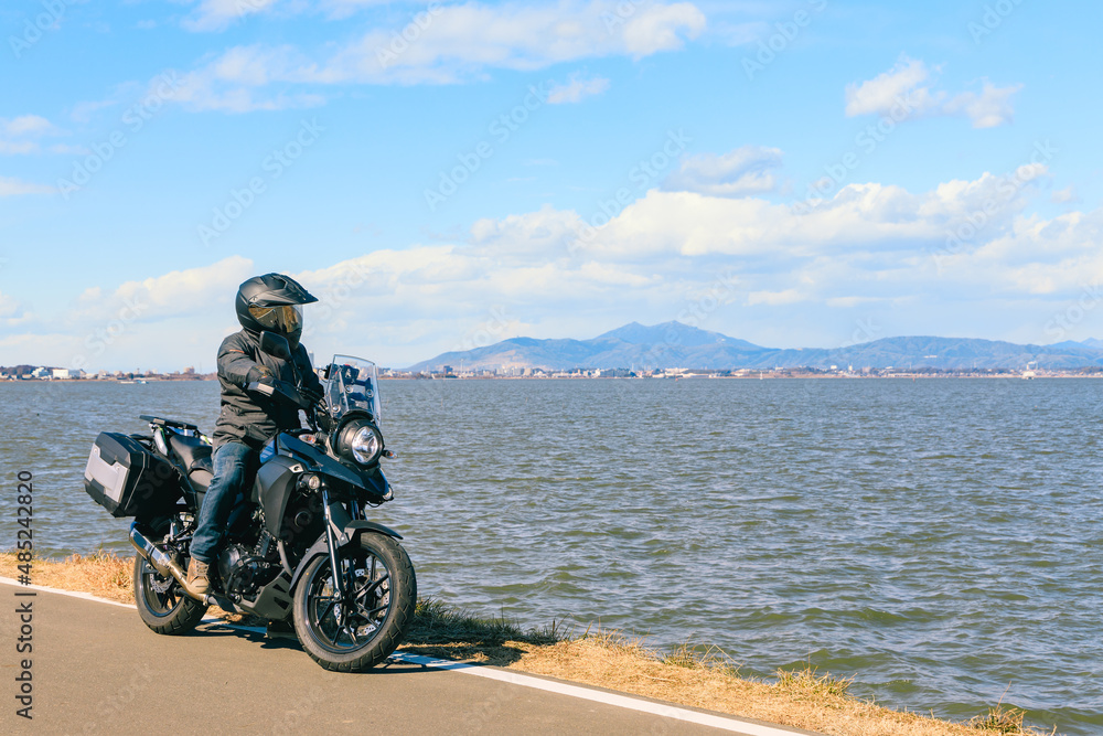 バイクで霞ヶ浦をツーリング