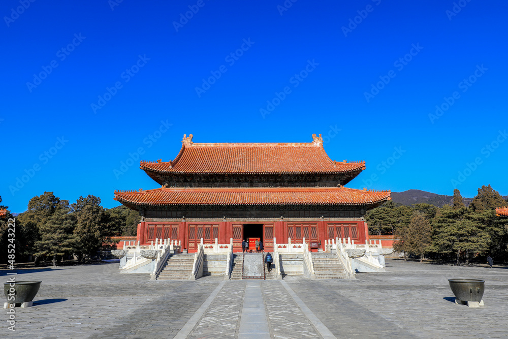 Architectural scenery of Emperor Qianlong's mausoleum, Eastern Mausoleum of the Qing Dynasty, China Architectural scenery of Emperor Qianlong's mausoleum, Eastern Mausoleum of the Qing Dynasty, China