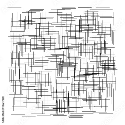 Grid, mesh of random lines. Reticle, grating, crosshatch pattern, texture. Intersecting lines