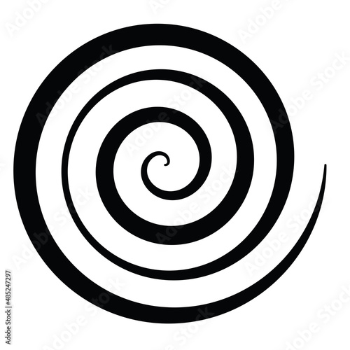 Archimedean spiral. Swirl, twirl, whirl design element
