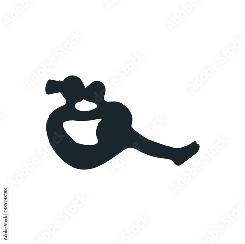 Mother and Child Sculpture silhouette. Balancing her baby on her knees, a mother gazes enraptured at her child. He returns her loving look, chuckling with a sense of love and well-being.