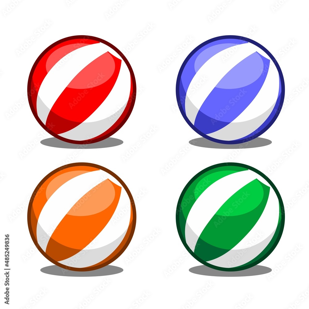 beach ball illustration set vector design beach ball illustration set vector design