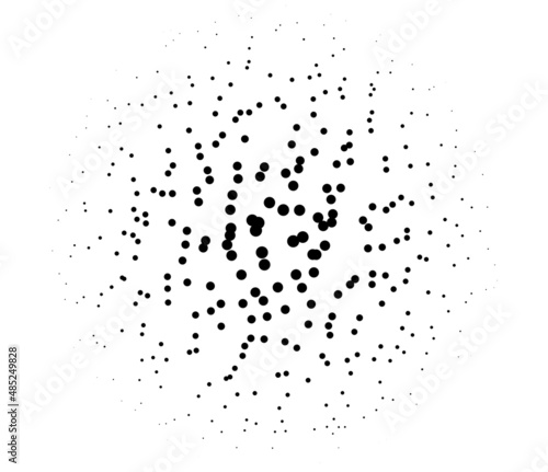 Random circles, dots halftone pattern. Pointillist, pointillism background. Stipple and stipping dotted texture