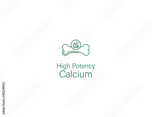 High potency calcium icon vector illustration 