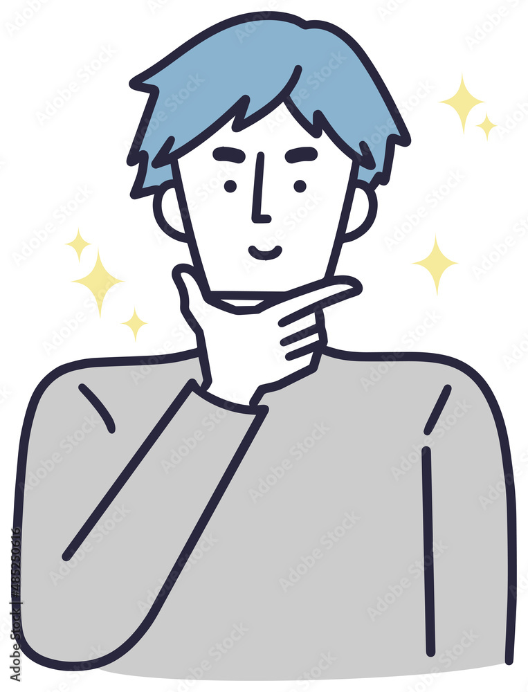 かっこつけている男性 シンプルイラスト Stock Vector Adobe Stock