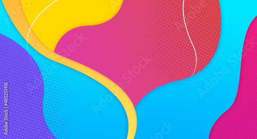 Foto Background Pattern Colorful Waves Wallpaper