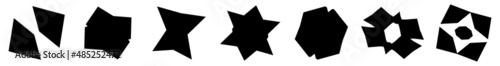 Simple abstract geometric form(s), shape(s). Random, angular vetor design element