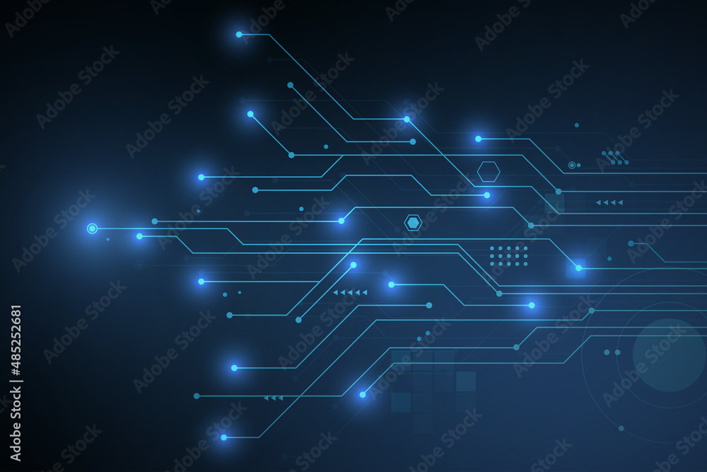 Obraz premium Abstract hi tech. Abstract digital background with technology. Vector abstract technology. 