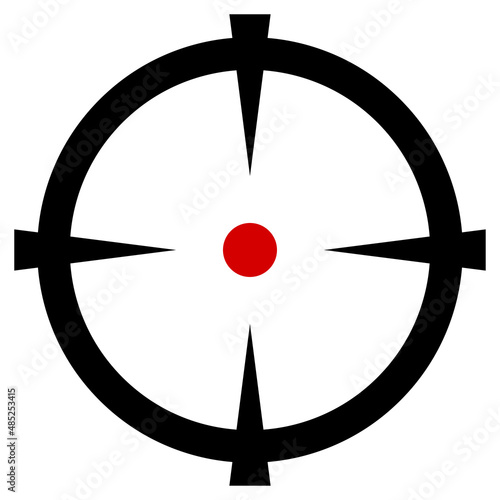 Crosshair, target mark, reticule icon, symbol photo