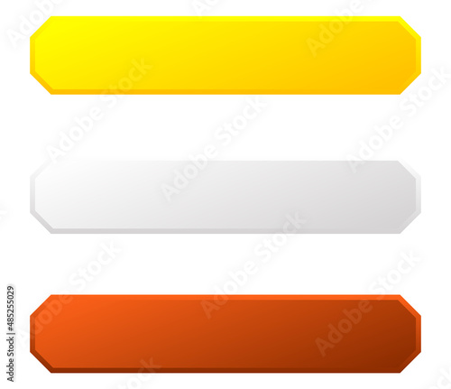 Sign, banner, plaque design shape element. Rectangle plate, board with blank, empty space for your message