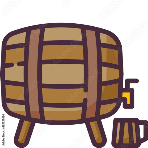 barrel line icon